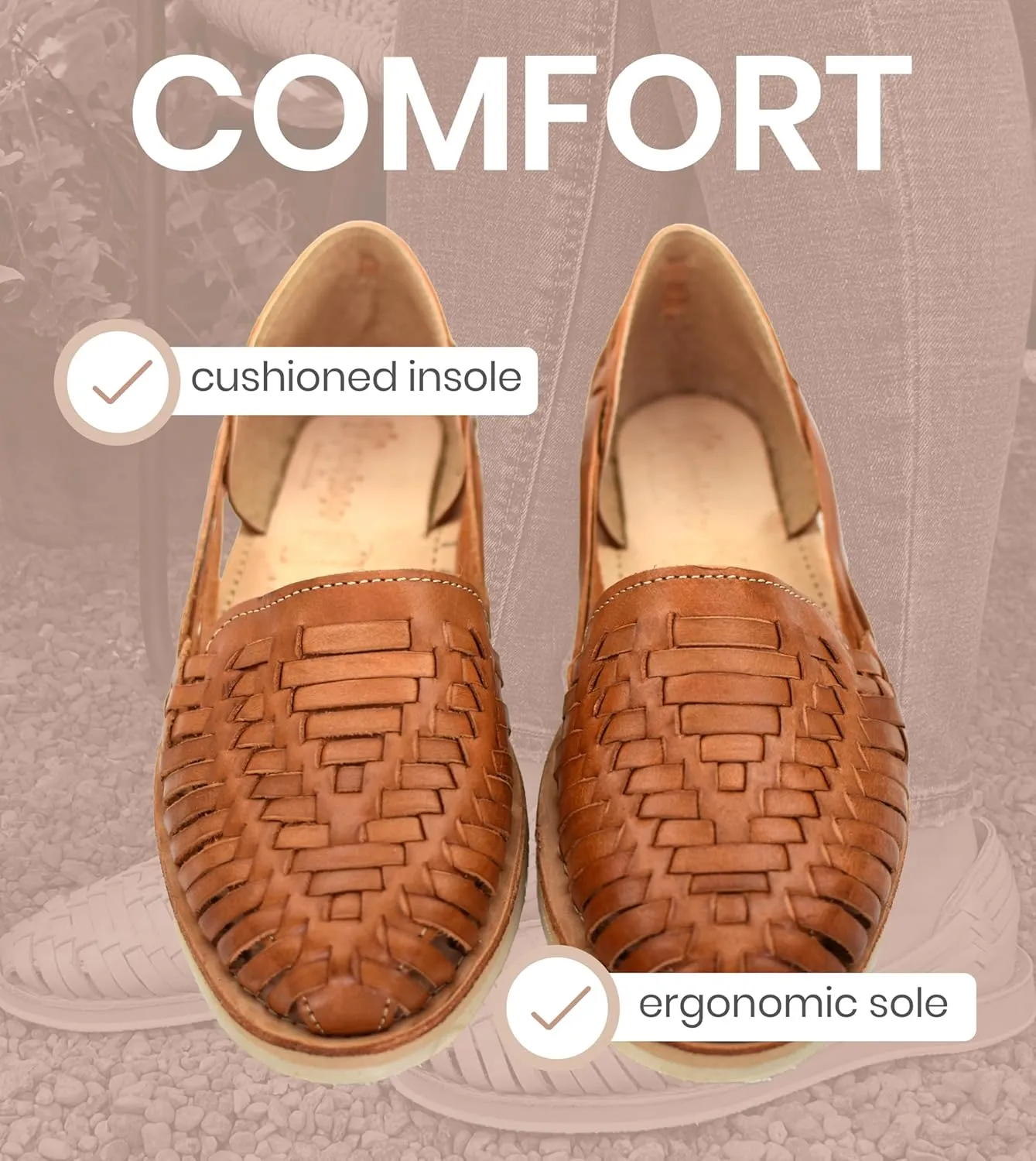 Macarena Collection Womens Shoes Leather Sandals for Women | Huarache Handmade Mexican Sandals Women | Comfortable & Stylish Womens Sandals 813 Style