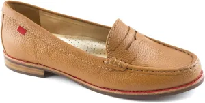 Marc Joseph New York East Village Shoes for Women – Calf Leather Upper – Gel Heel Insert – Rubber Outsole Tan Grainy 10.5 M