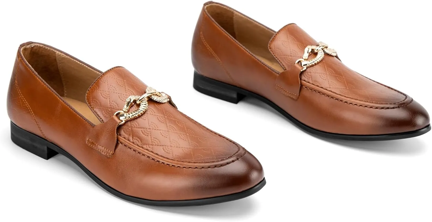 Meijiana Men's Fashion Classic Faux Leather Loafers and Weeding Dress Shoes for Men