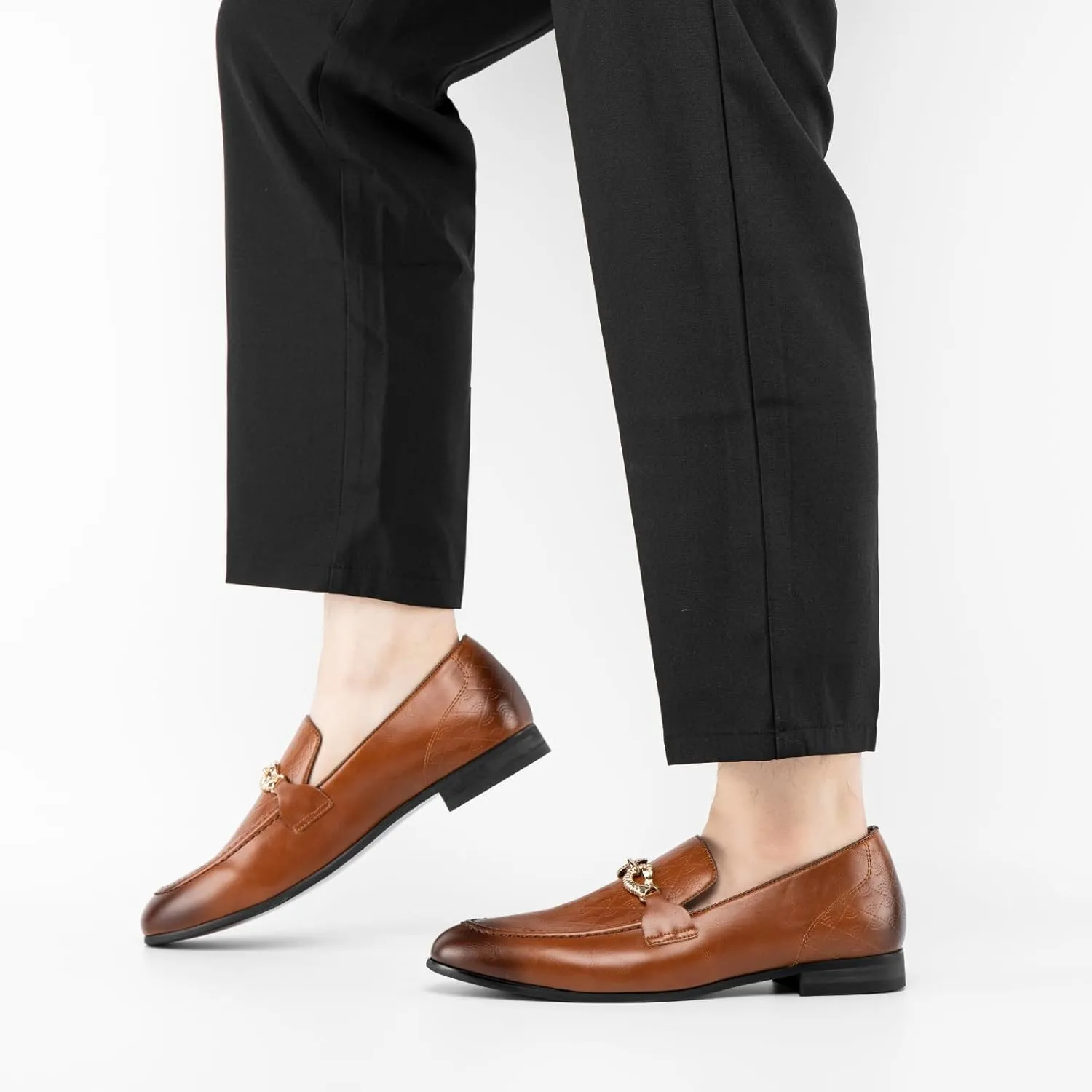 Meijiana Men's Fashion Classic Faux Leather Loafers and Weeding Dress Shoes for Men