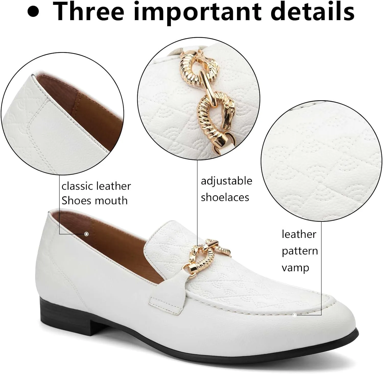Meijiana Men's Fashion Classic Faux Leather Loafers and Weeding Dress Shoes for Men