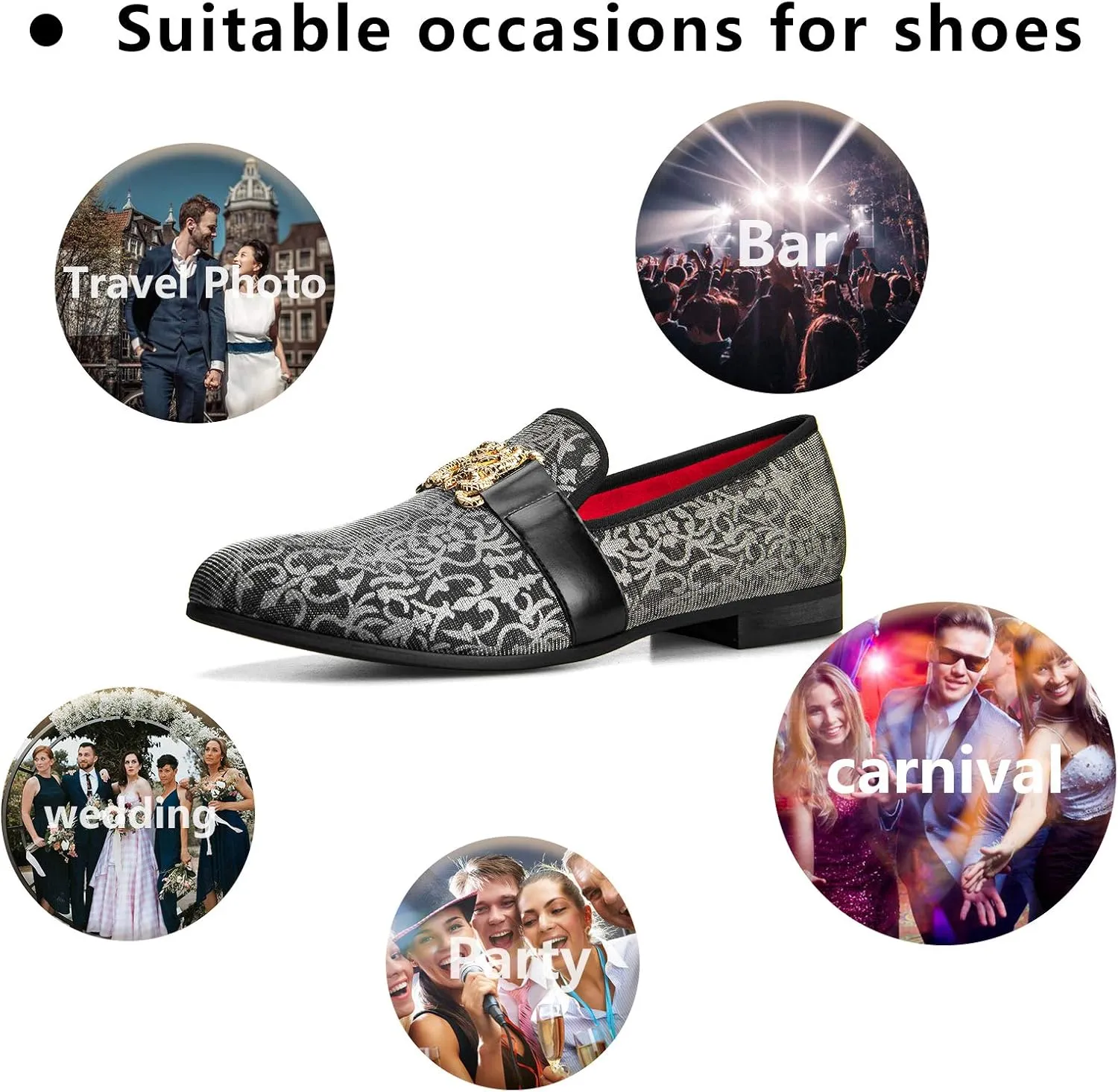 Meijiana Men's Fashion Classic Loafers Luxury Loafer Shoes and Weeding Dress Shoes for Men
