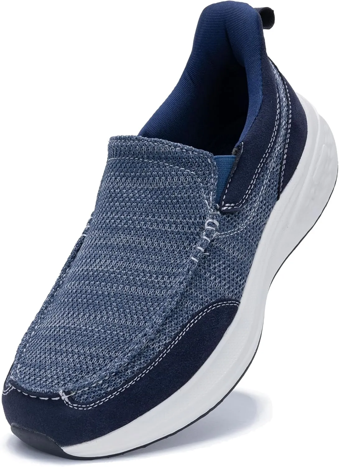 Men Walking Shoes Easy Slip On Causual Loafers,Comfortable Canvas Lightweight Platform Sneakers