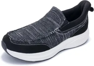 Men Walking Shoes Easy Slip On Causual Loafers,Comfortable Canvas Lightweight Platform Sneakers