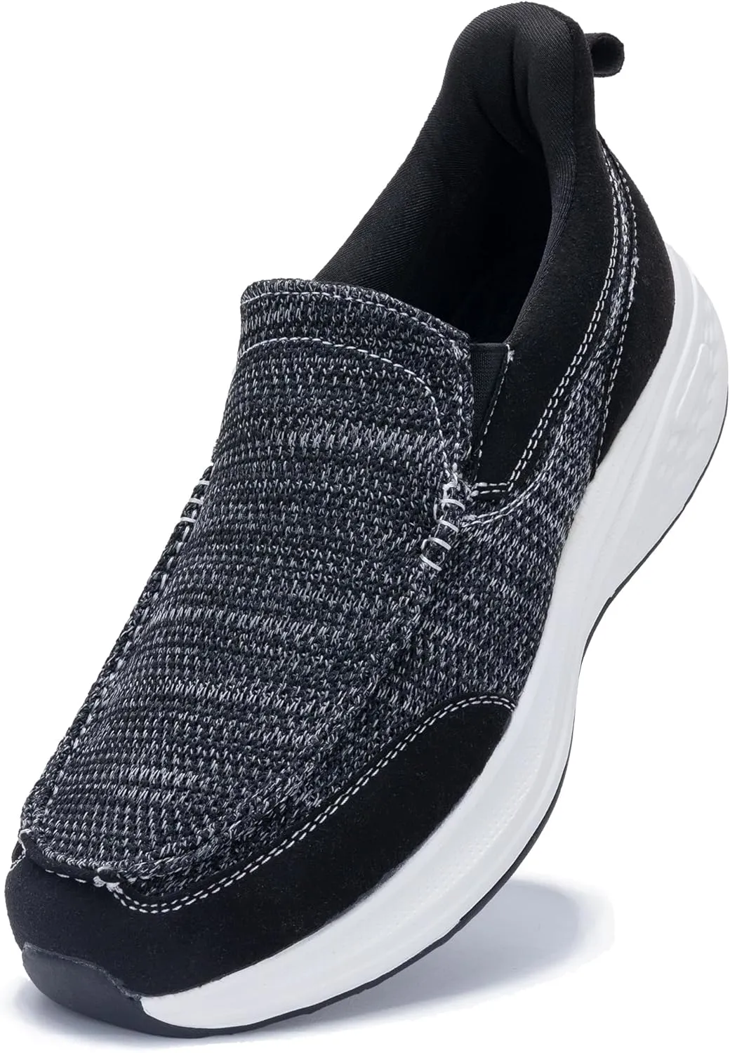 Men Walking Shoes Easy Slip On Causual Loafers,Comfortable Canvas Lightweight Platform Sneakers