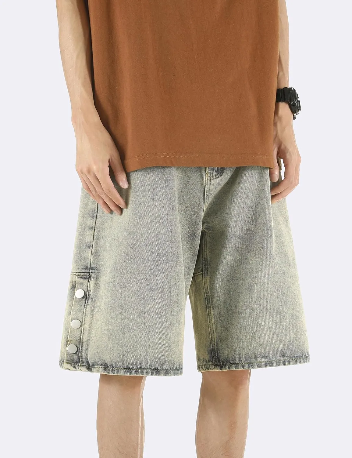 Men's Baggy Jeans Shorts Y2k Loose Jorts Summer Denim Short Hip Hop Skater Pants Y2K Bermuda Shorts