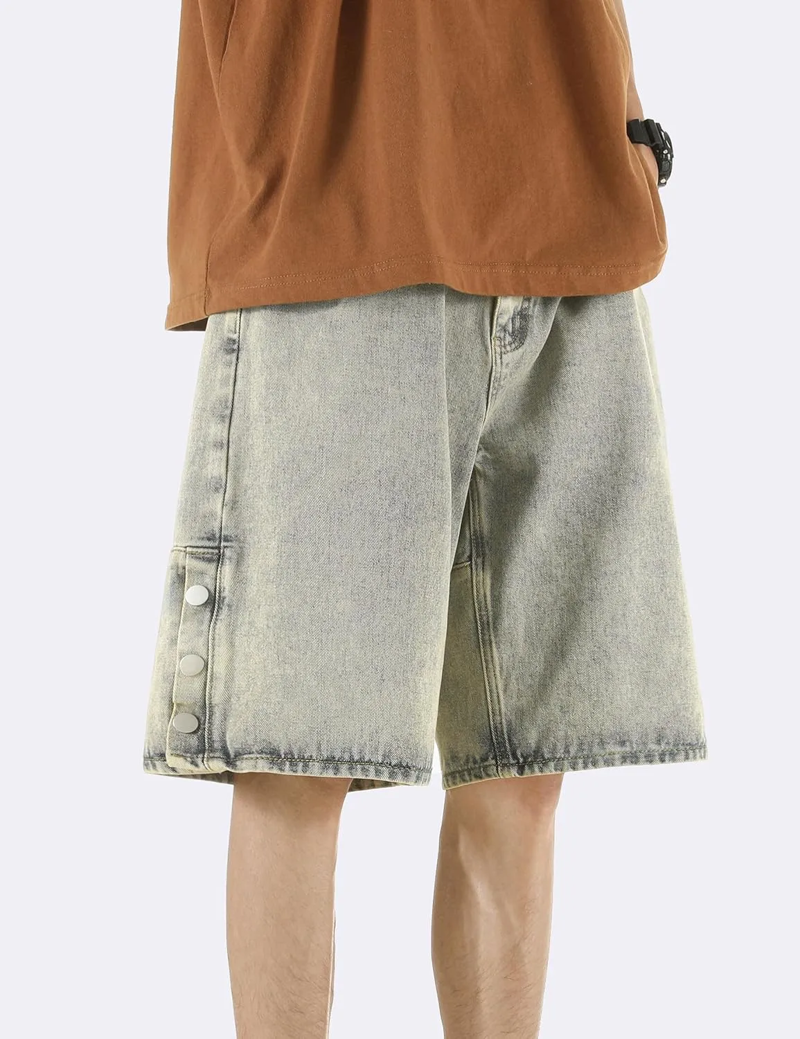 Men's Baggy Jeans Shorts Y2k Loose Jorts Summer Denim Short Hip Hop Skater Pants Y2K Bermuda Shorts