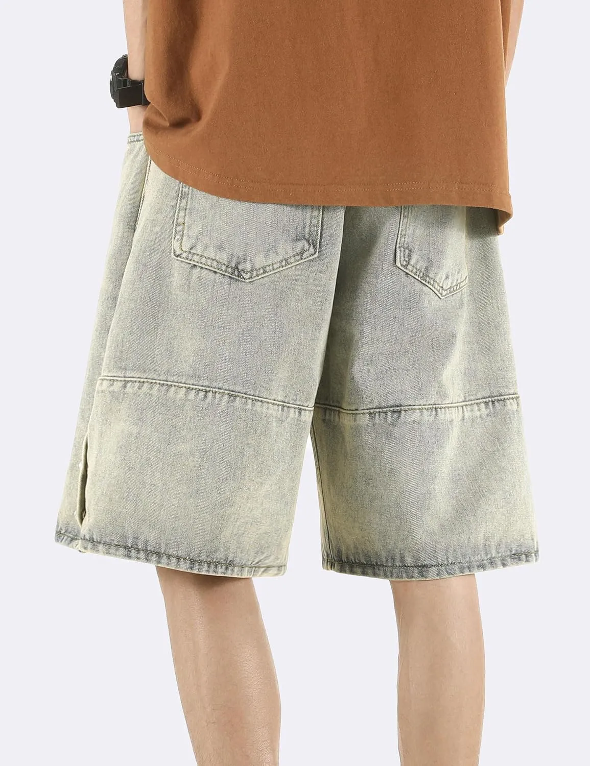 Men's Baggy Jeans Shorts Y2k Loose Jorts Summer Denim Short Hip Hop Skater Pants Y2K Bermuda Shorts