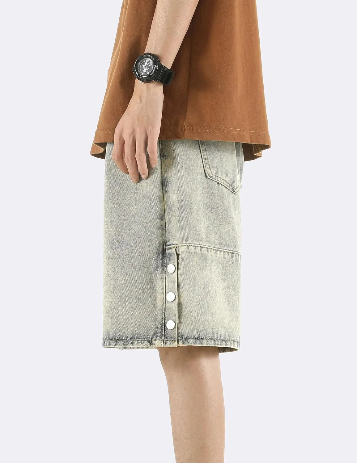 Men's Baggy Jeans Shorts Y2k Loose Jorts Summer Denim Short Hip Hop Skater Pants Y2K Bermuda Shorts