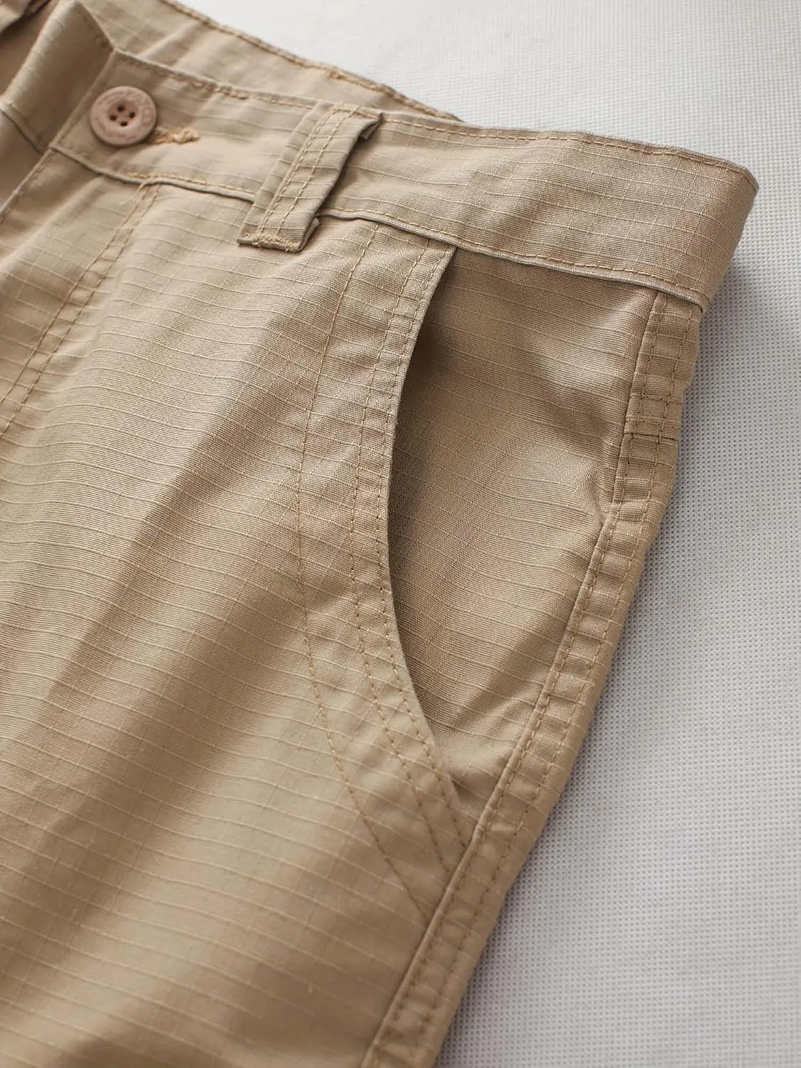 Men's Camo Cargo Work Pants Ripstop Lightweight Wild Army Military BDU Outdoor Trousers with 8 Pocktets (No Belt)