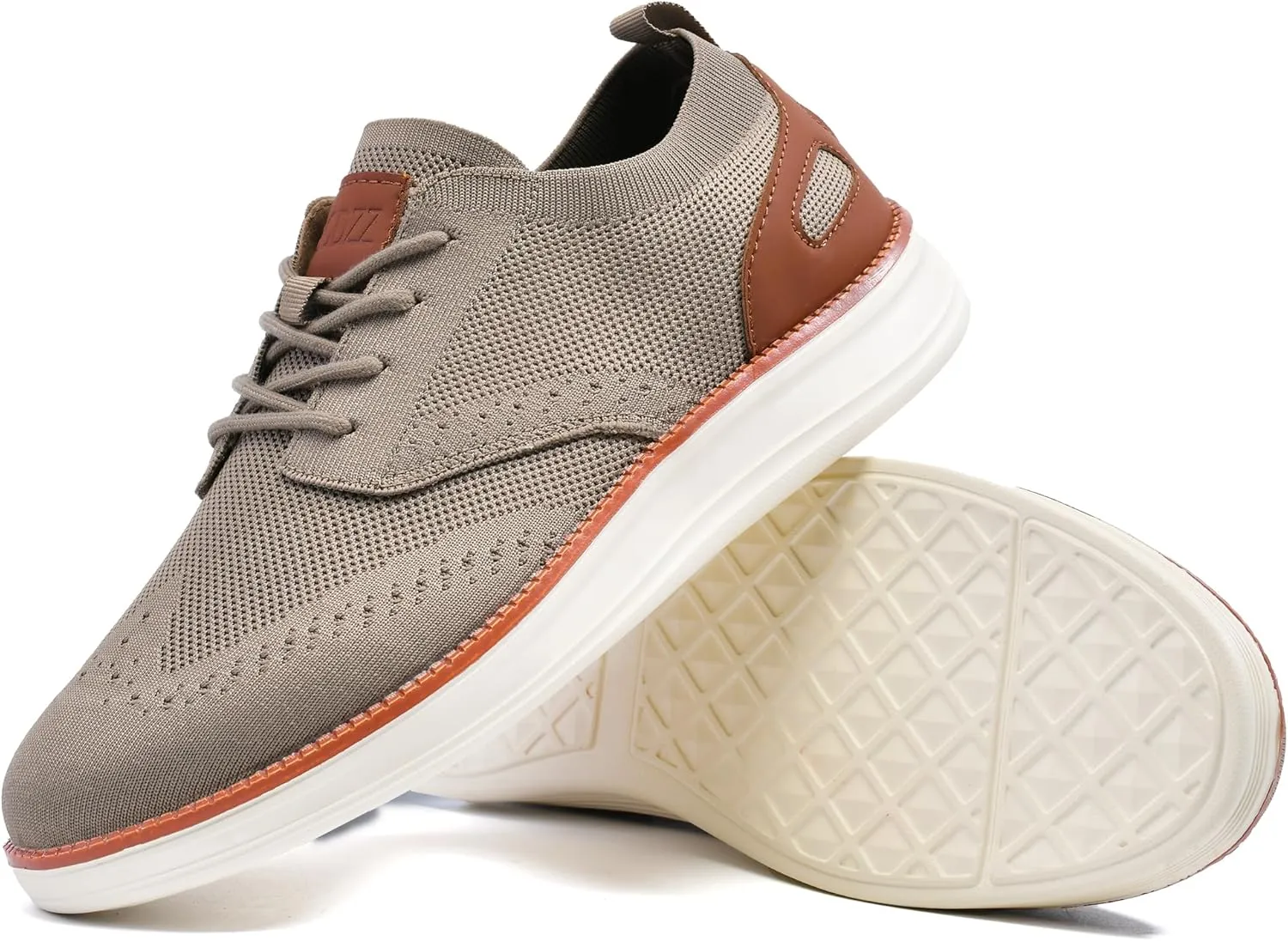 Mens Casual Dress Shoes Loafers Walking Sneakers Mesh Breathable Comfortable Lightweight Tennis Sneakers Fashion Lace Up Oxfords Business Shoes Soft Sole Zapatos
