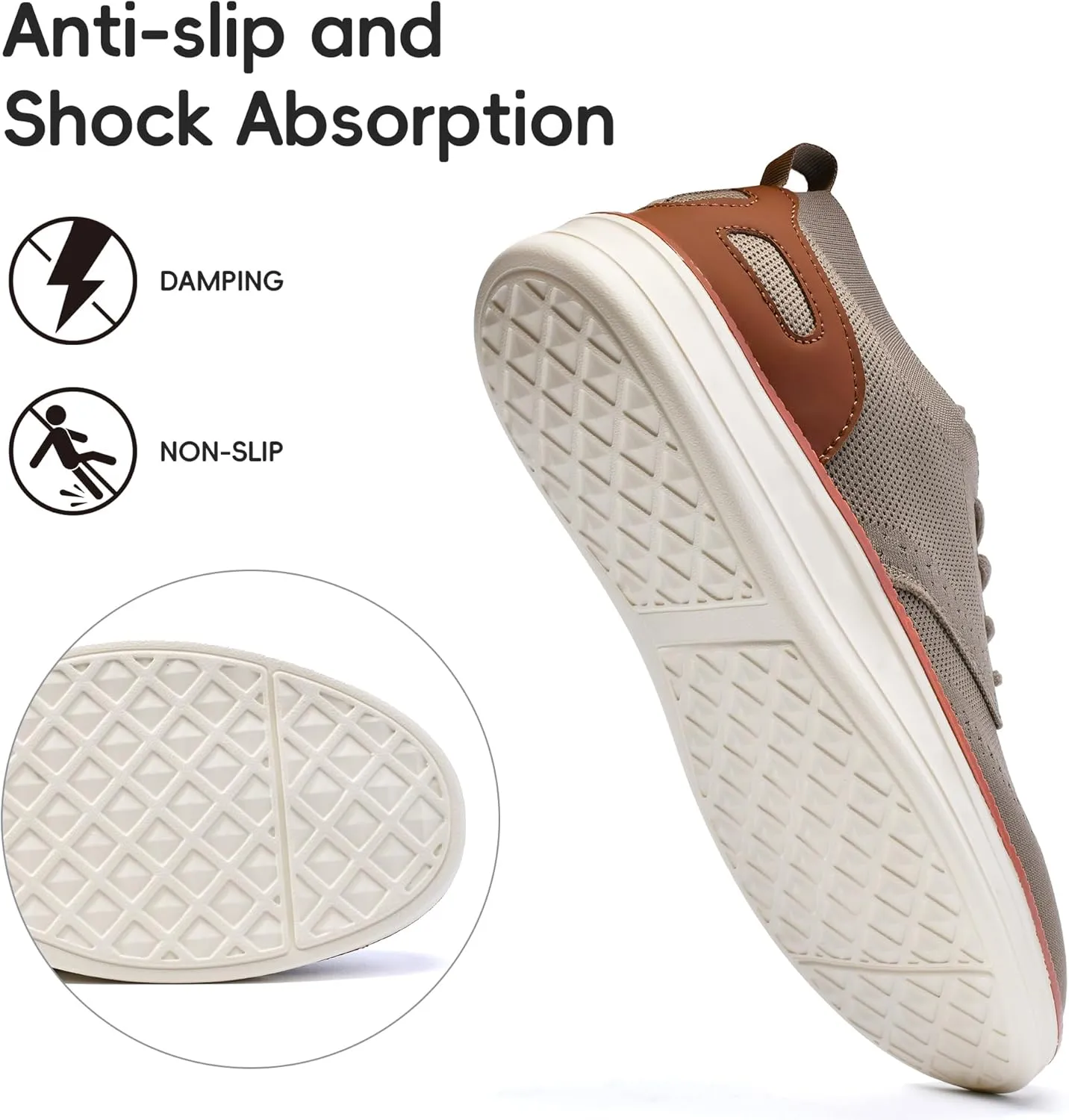 Mens Casual Dress Shoes Loafers Walking Sneakers Mesh Breathable Comfortable Lightweight Tennis Sneakers Fashion Lace Up Oxfords Business Shoes Soft Sole Zapatos