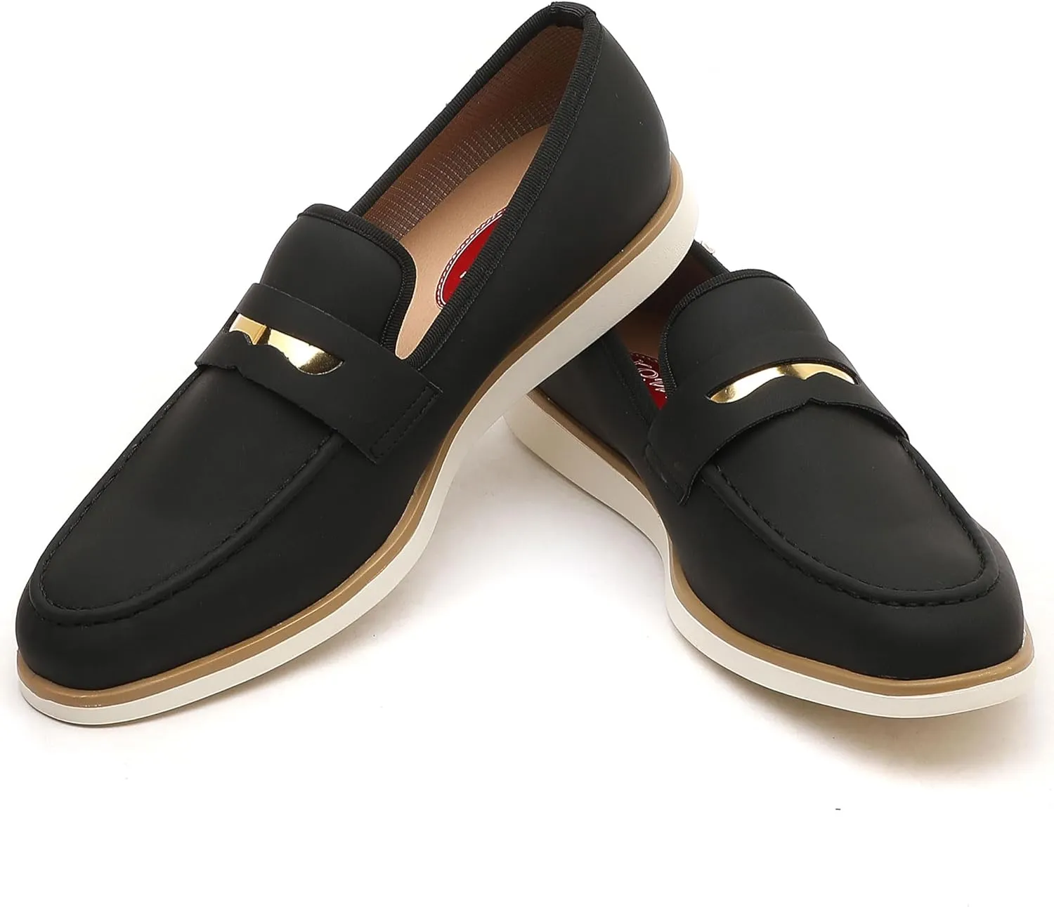 Men's Casual Loafers & Slip On Shoes Daily Commuting Comfortable Canvas Shoes Lightweight Non-Slip Walking Penny Shoes for Men