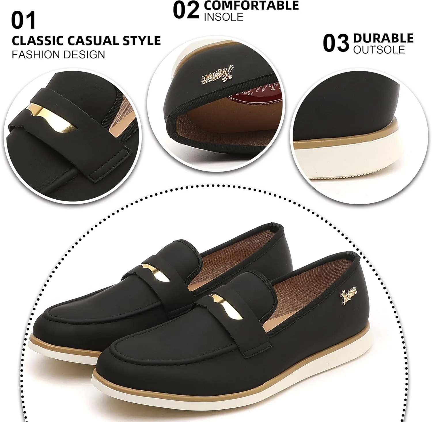 Men's Casual Loafers & Slip On Shoes Daily Commuting Comfortable Canvas Shoes Lightweight Non-Slip Walking Penny Shoes for Men
