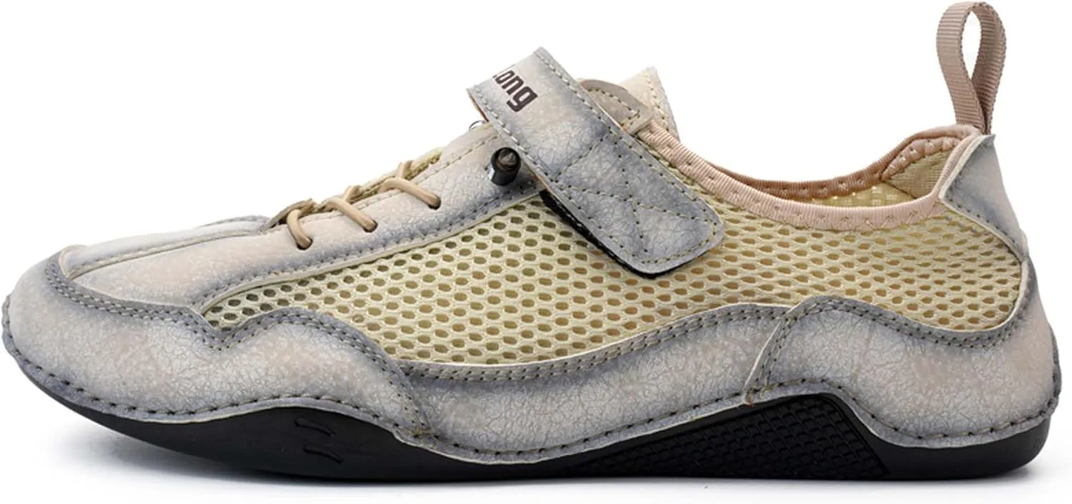Men's Casual Sports Hiking Shoes Breathable Mesh Running Sneakers-Outdoor Anti-slip Climbing Cross-country Camping Shoes-Comfortable Soft-soled Loafers Business Office Shoes