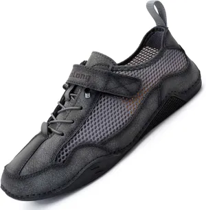 Men's Casual Sports Hiking Shoes Breathable Mesh Running Sneakers-Outdoor Anti-slip Climbing Cross-country Camping Shoes-Comfortable Soft-soled Loafers Business Office Shoes