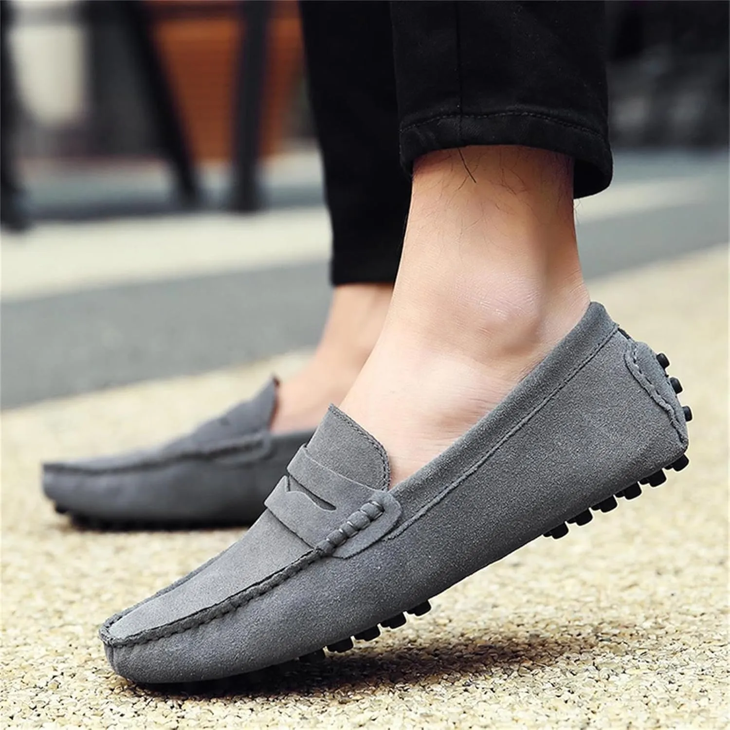 Men's Dress Loafers Slip On Casual Shoes Lightweight Soft Penny Loafers Suede Driving Boat Shoes Moccasins