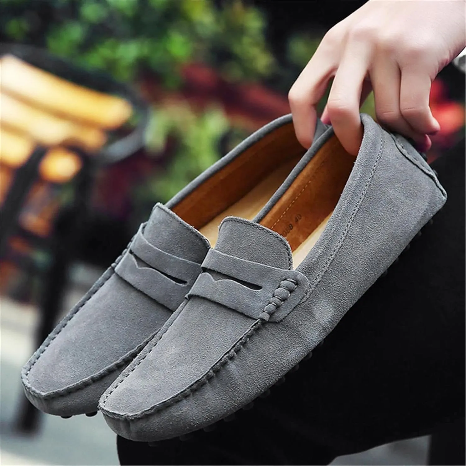 Men's Dress Loafers Slip On Casual Shoes Lightweight Soft Penny Loafers Suede Driving Boat Shoes Moccasins