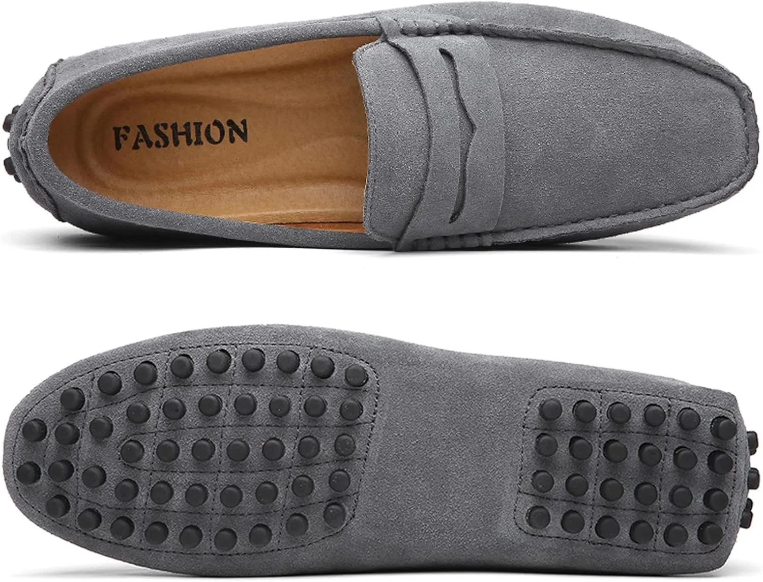 Men's Dress Loafers Slip On Casual Shoes Lightweight Soft Penny Loafers Suede Driving Boat Shoes Moccasins