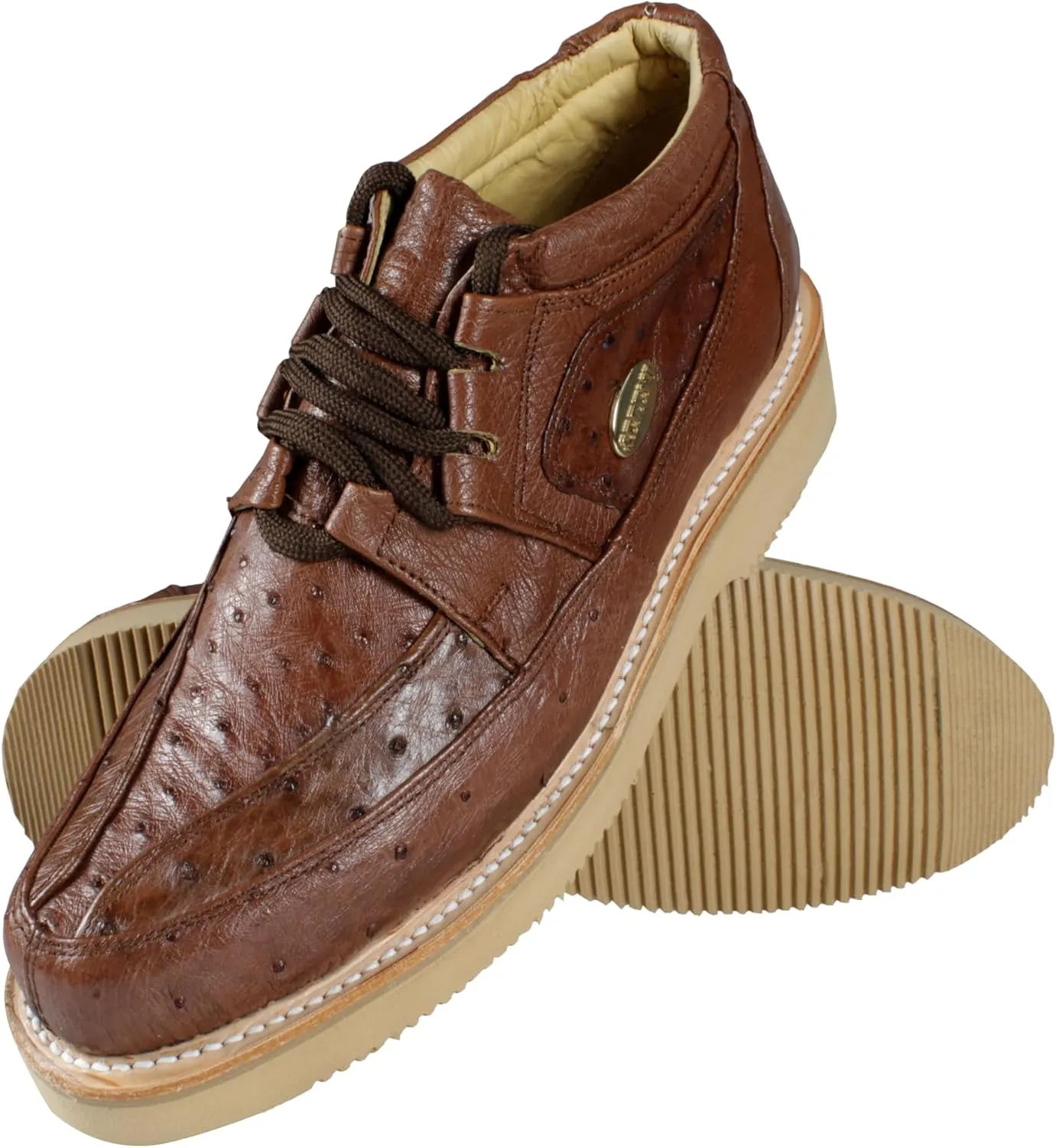Men's Exotic Leather Shoes Authentic Full Ostrich Skin Zapato Casual Avestruz