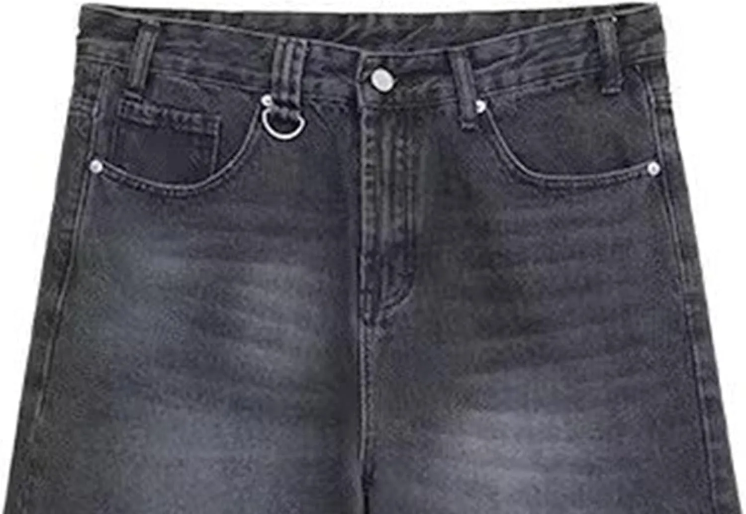 Men's Hip Hop Skater Jeans Loose Fit Wide Leg Denim Pants Stylish Y2K Vintage Streetwear Carpenter Trousers