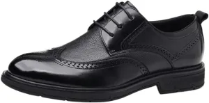 Mens Lace Up Monk Strap Leather Dress Shoes Formal Business Comfortable Loafers Round Toe Wedding Durable Genuine Leather Classic Office Non Slip