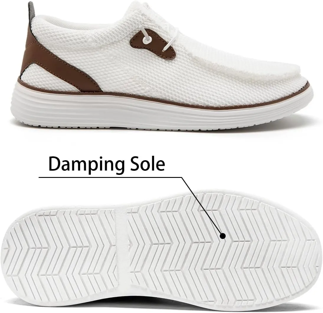 Men's Loafers Slip On Sneakers Boat Walking Fashion Shoes Classcial Comfortable Stylish Lightweight Casual Shoes for Men Non-Slip Durable Home Driving Shoes
