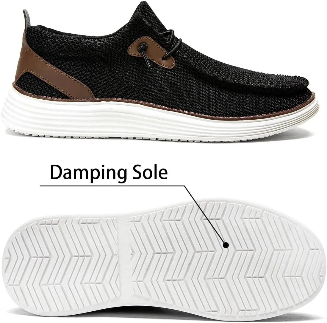 Men's Loafers Slip On Sneakers Boat Walking Fashion Shoes Classcial Comfortable Stylish Lightweight Casual Shoes for Men Non-Slip Durable Home Driving Shoes