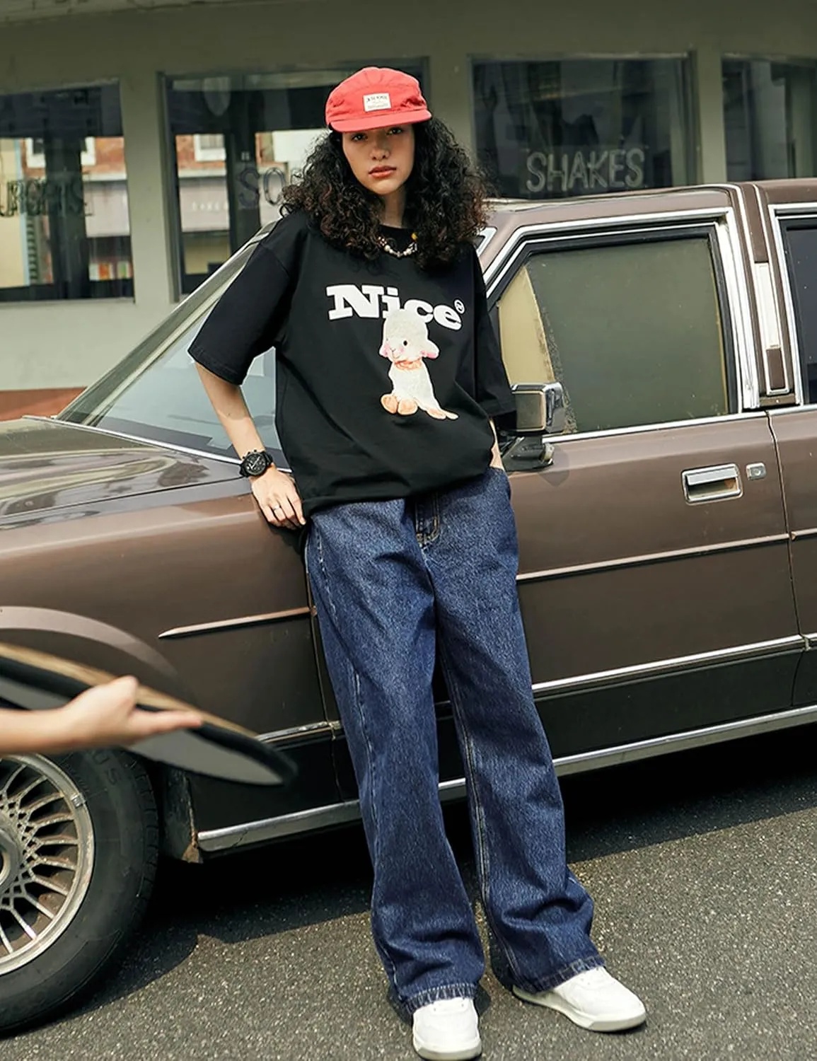 Mens Straight Leg Jeans Y2k Baggy Skater Jeans Joggers Vintage Denim Pants for Men