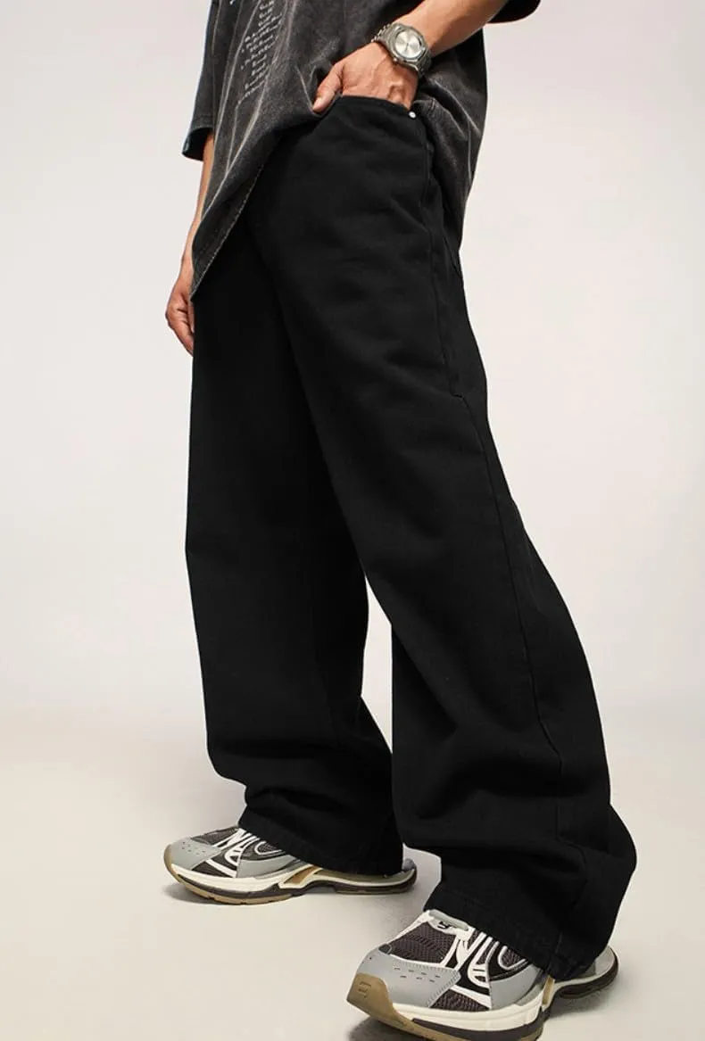 Mens Straight Leg Jeans Y2k Baggy Skater Jeans Joggers Vintage Denim Pants for Men