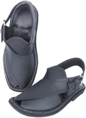 Mens Traditional Peshawari Chappal Double Sole Summer Stylish Genuine Cowhide Leather Sandal Comfortable Shoes for Men