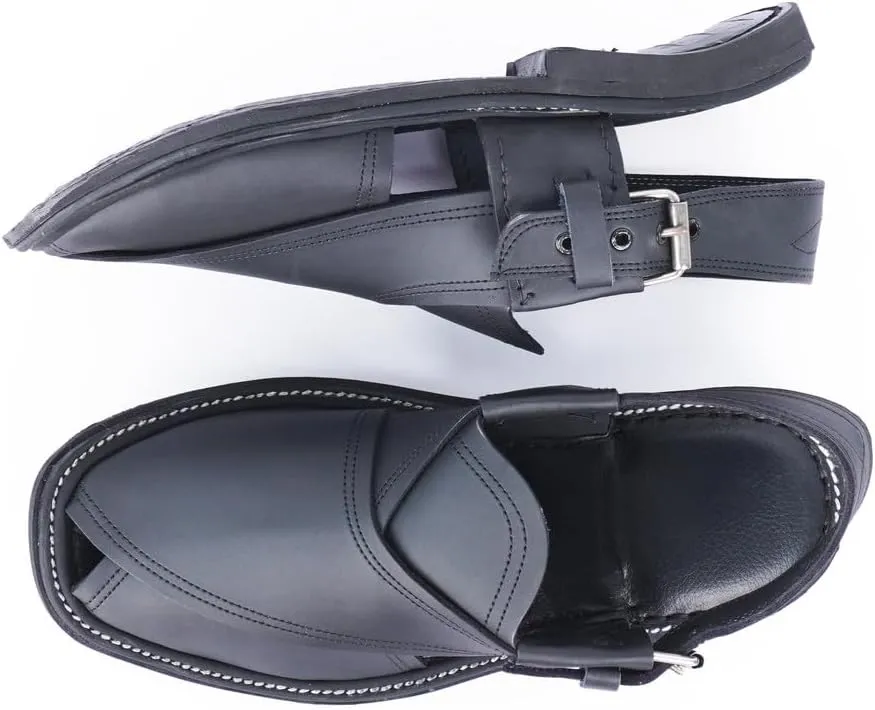 Mens Traditional Peshawari Chappal Double Sole Summer Stylish Genuine Cowhide Leather Sandal Comfortable Shoes for Men