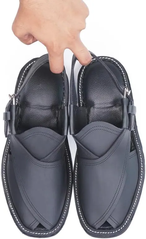 Mens Traditional Peshawari Chappal Double Sole Summer Stylish Genuine Cowhide Leather Sandal Comfortable Shoes for Men
