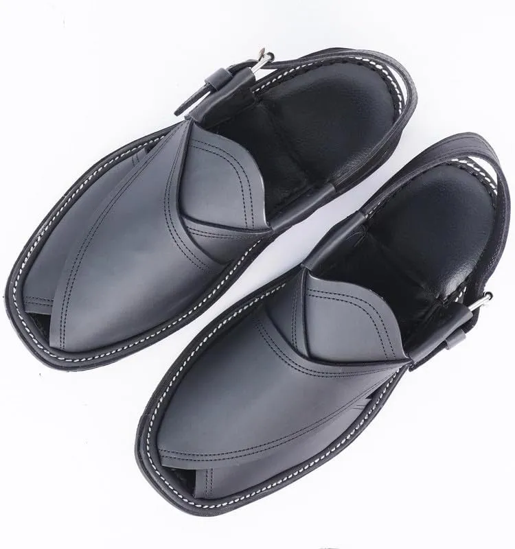 Mens Traditional Peshawari Chappal Double Sole Summer Stylish Genuine Cowhide Leather Sandal Comfortable Shoes for Men