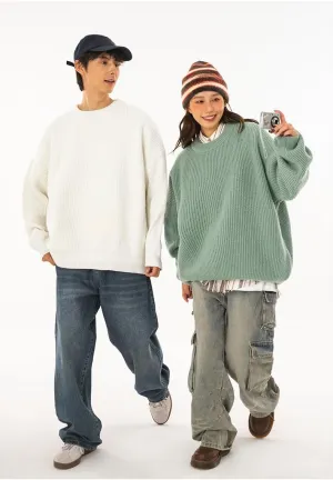 Men's Vintage Grandpa Aesthetic Sweaters Crewneck Knitted Sweatshirt Pullovers Y2K Grunge Clothing Korean Streetwear