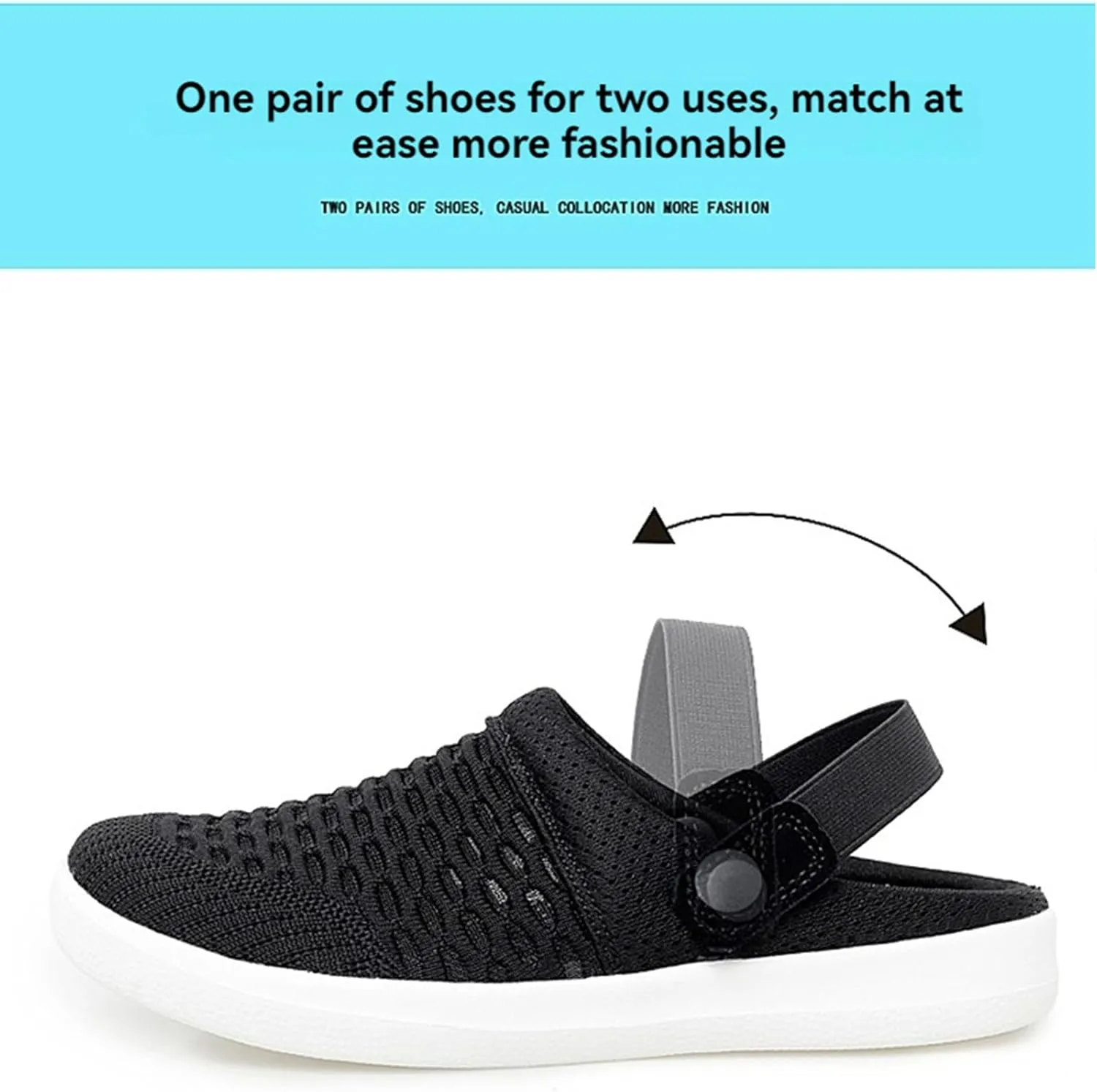 Mens Womens Mules & Clogs Garden Shoes Breathable Mesh Walking Mules Sneakers Open Back Slip On Shoes Non-Slip Outdoor Beach Sandals Unisex