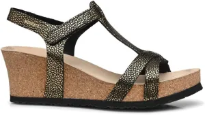Mephisto Womens Liviane Metallic Leather Sandals