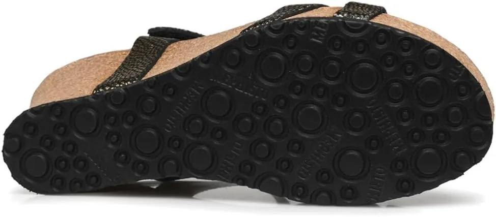 Mephisto Womens Liviane Metallic Leather Sandals