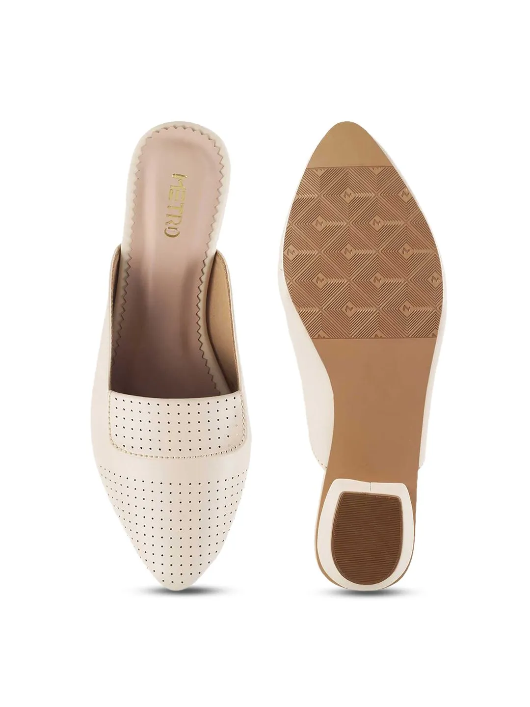 Metro Pointed Toe Block Mules