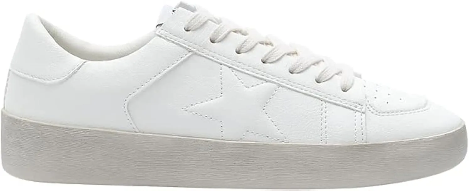 Mi.iM Alex Rubber Sole Lace-up Glitter Leather Star Sneakers