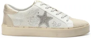 Mi.iM Gaby Rubber Sole Lace-up Snake Print Suede Star Sneakers