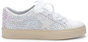 Mi.iM Gaby Rubber Sole Lace-up Snake Print Suede Star Sneakers