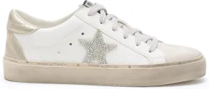 Mi.iM Gaby Rubber Sole Lace-up Snake Print Suede Star Sneakers