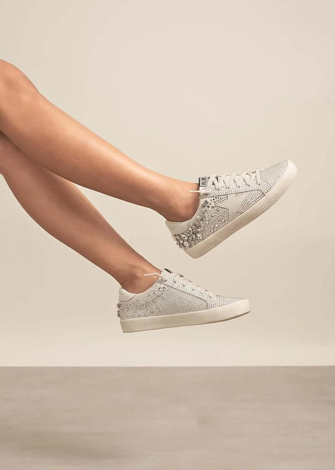 Mi.iM Goldie Rubber Sole Lace-up Rhinestone Star Sneakers
