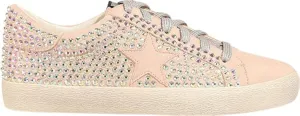 Mi.iM Joann Rubber Sole Lace-up Rhinestone Suede Star Sneakers