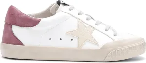 Mi.iM Sadie Rubber Sole Lace-up Leather Star Sneakers
