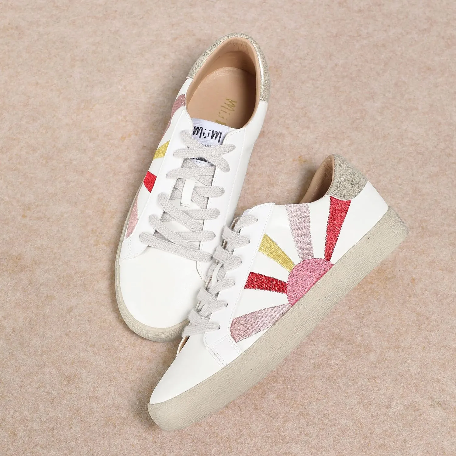 Mi.iM Sunny Rubber Sole Lace-up Vintage Sneakers