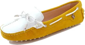 Minishion Womens Boat Shoes Two-Tone Casual Loafers YB9606