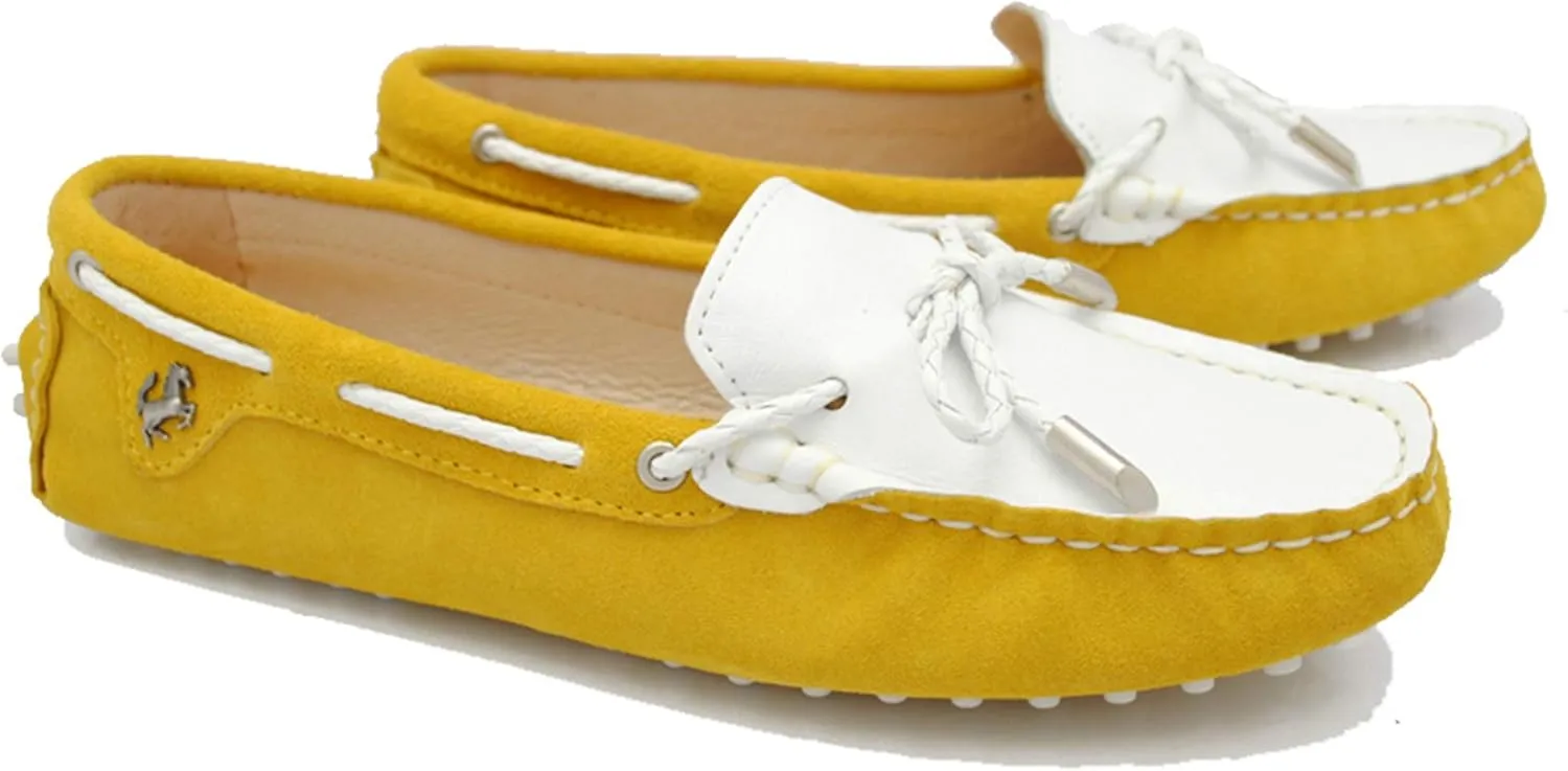 Minishion Womens Boat Shoes Two-Tone Casual Loafers YB9606