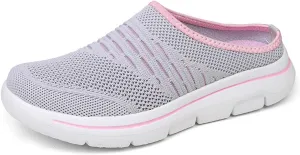 Mmoneyake Slip On Mules & Clogs for Womens Mens Lightweight Open Back Shoes Comfort Walking Shoes Breathable Slippers Slides Arch Support Closed Toe Sandals Backless Low Wedge Slip On Shoes